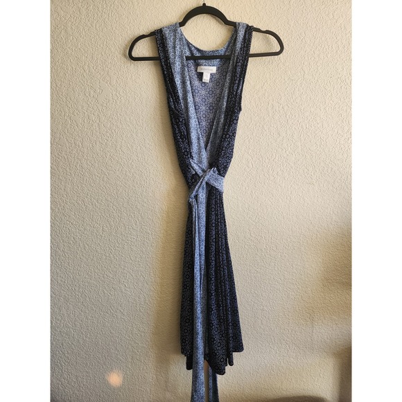 Motherhood Maternity Paisley Wrap Dress L - Picture 3 of 8